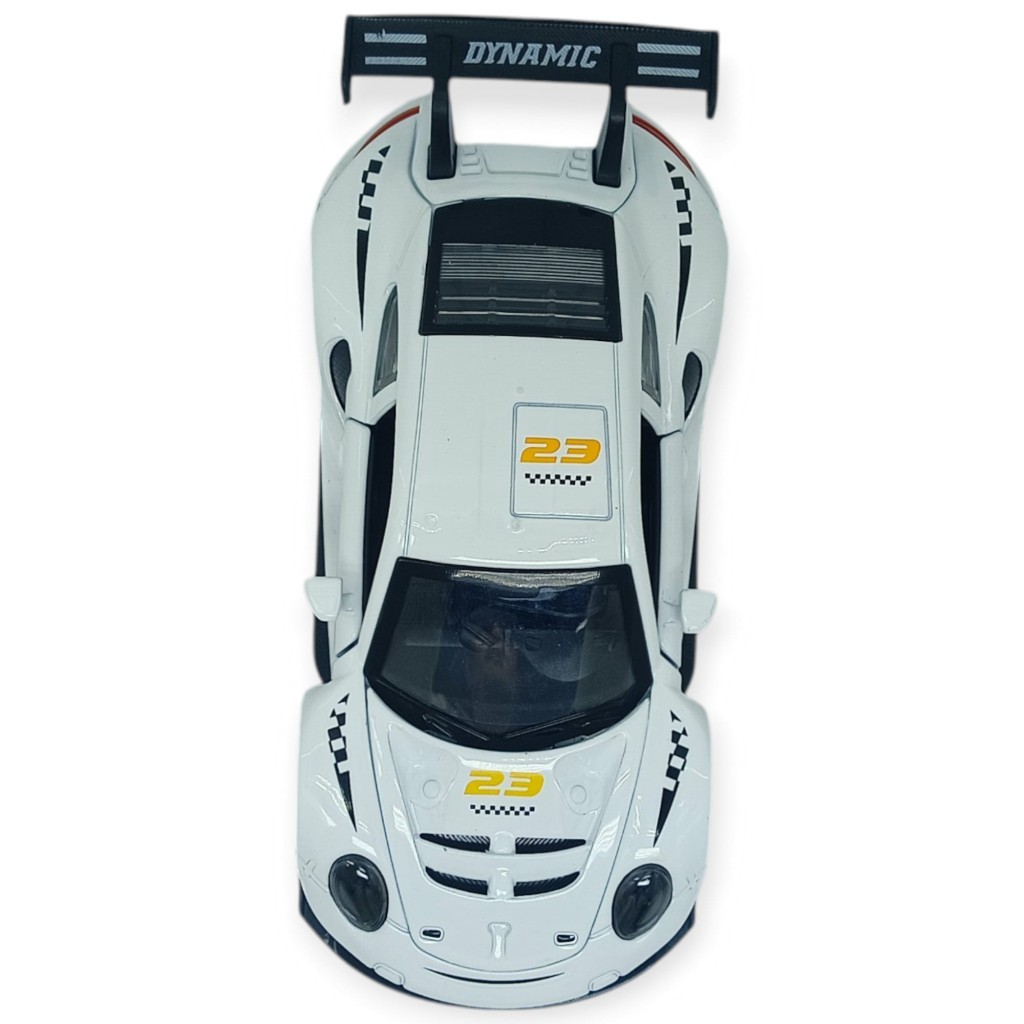 Sesli Işıklı Spor Araba 15 cm - 3291D - Beyaz (Lisinya)