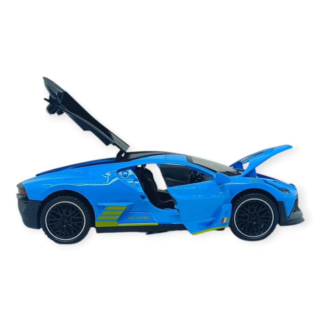 Sesli Işıklı Spor Araba 15 cm - 3241D- Mavi (Lisinya)