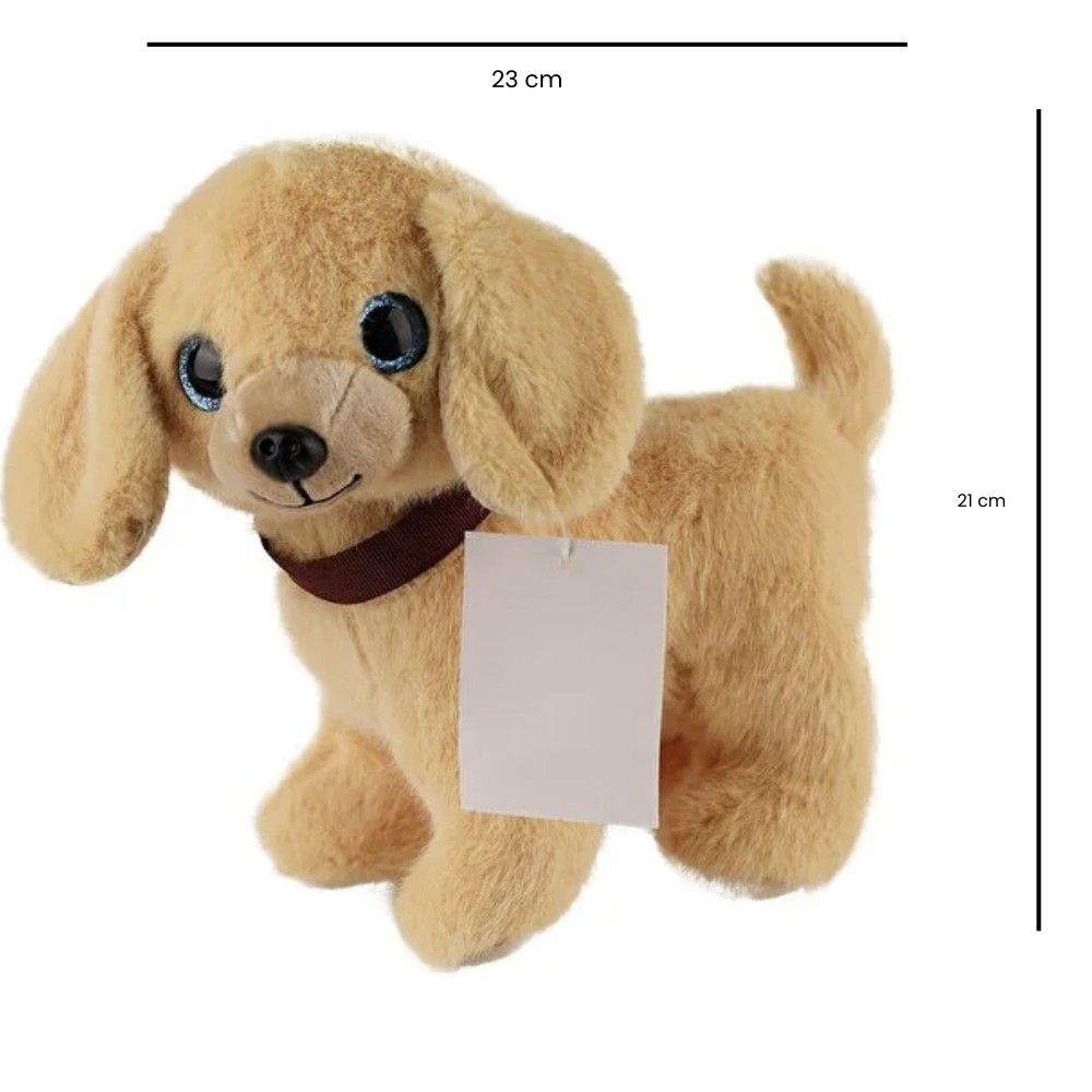 Sesli Peluş Köpek - 2309033 - Açık Kahverengi (Lisinya)