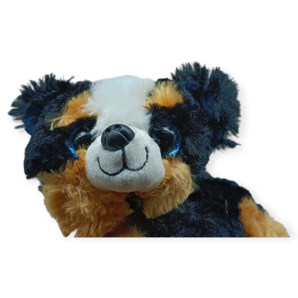 Sesli Peluş Yatan Kedi 30 cm - Siyah Kahve (Lisinya)