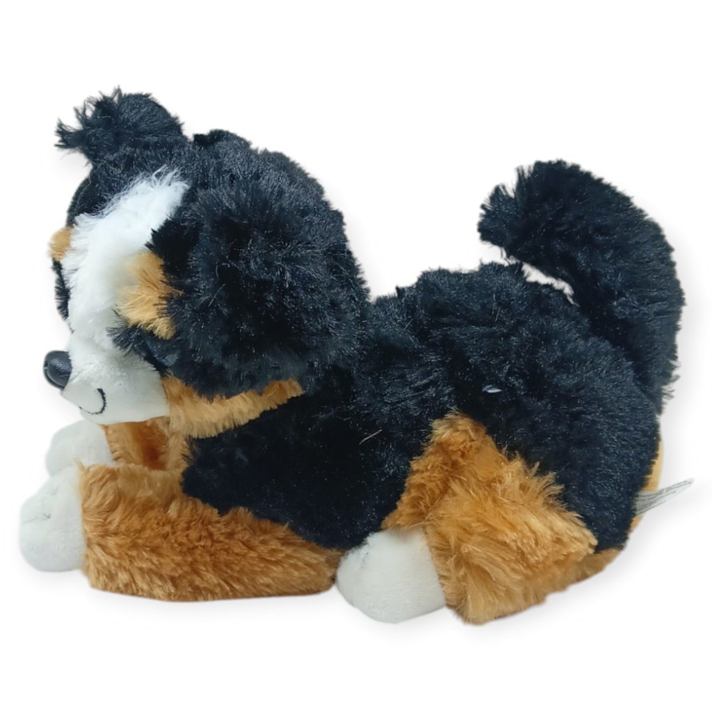 Sesli Peluş Yatan Kedi 30 cm - Siyah Kahve (Lisinya)