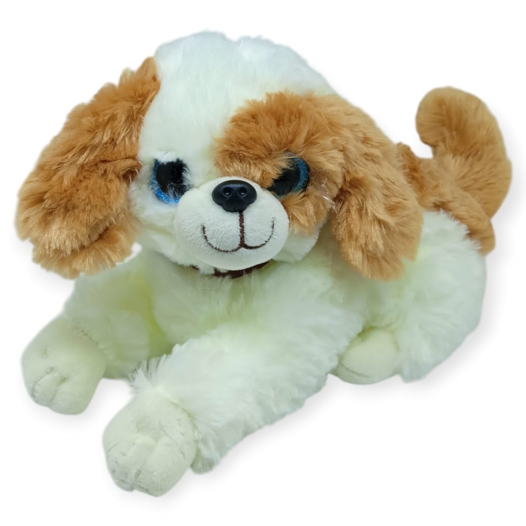 Sesli Peluş Yatan Kedi 30 cm - Beyaz Kahve (Lisinya) Sesli Peluş Yatan Kedi 30 cm - Beyaz Kahve (Lisinya)