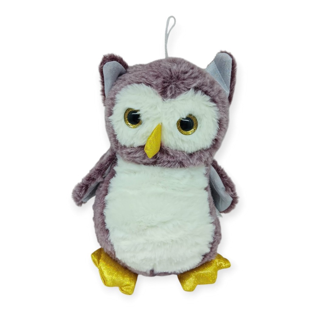 Sevimli Peluş Baykuş 25 cm - Mor (Lisinya)