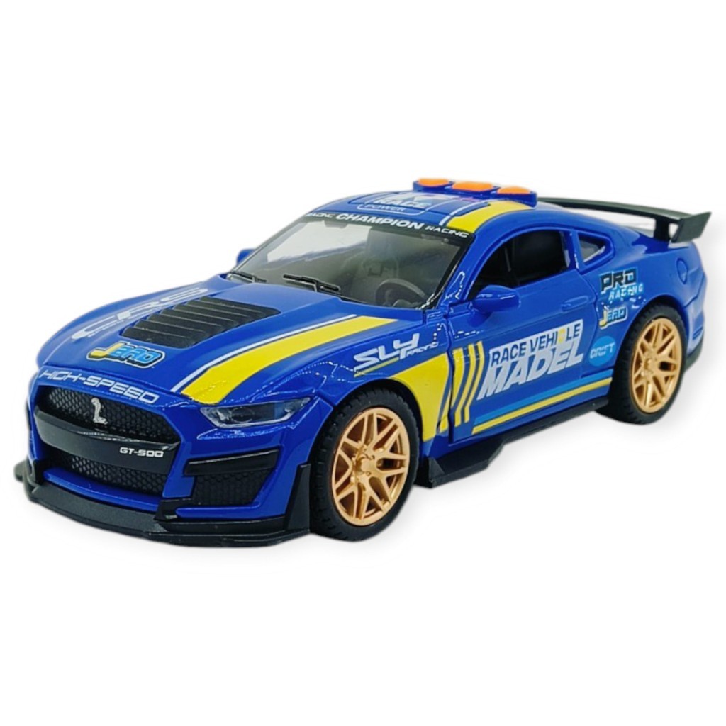 Spor Araba GT-500 Sürtmeli Işıklı Sesli Lacivert Plastik 18cm (Lisinya)