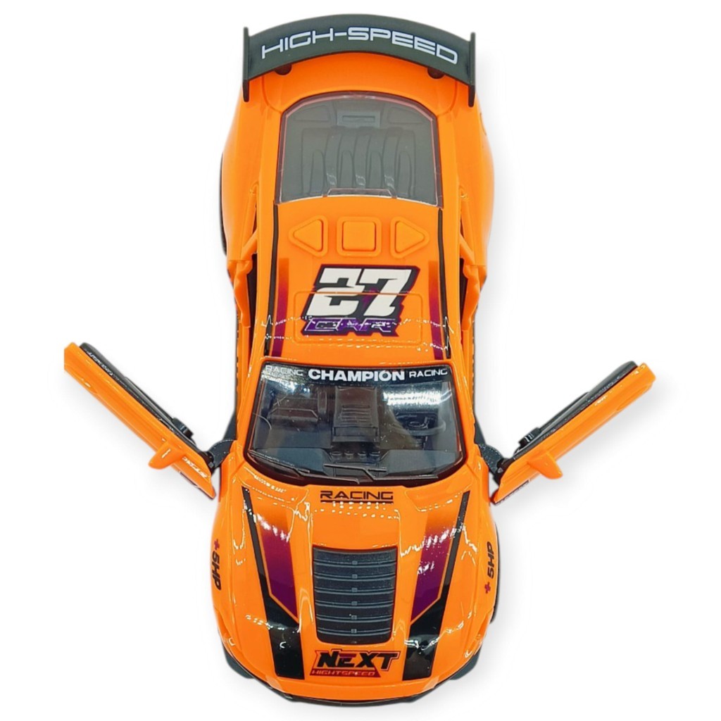 Spor Araba GT-500 Sürtmeli Işıklı Sesli Turuncu Plastik 18cm (Lisinya) Spor Araba GT-500 Sürtmeli Işıklı Sesli Turuncu Plastik 18cm (Lisinya)