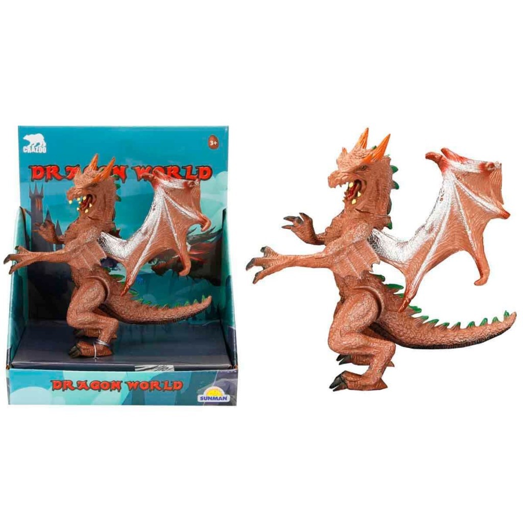 Standlı Ejderha Figürü 13 cm - Kahverengi (Lisinya) Standlı Ejderha Figürü 13 cm - Kahverengi (Lisinya)