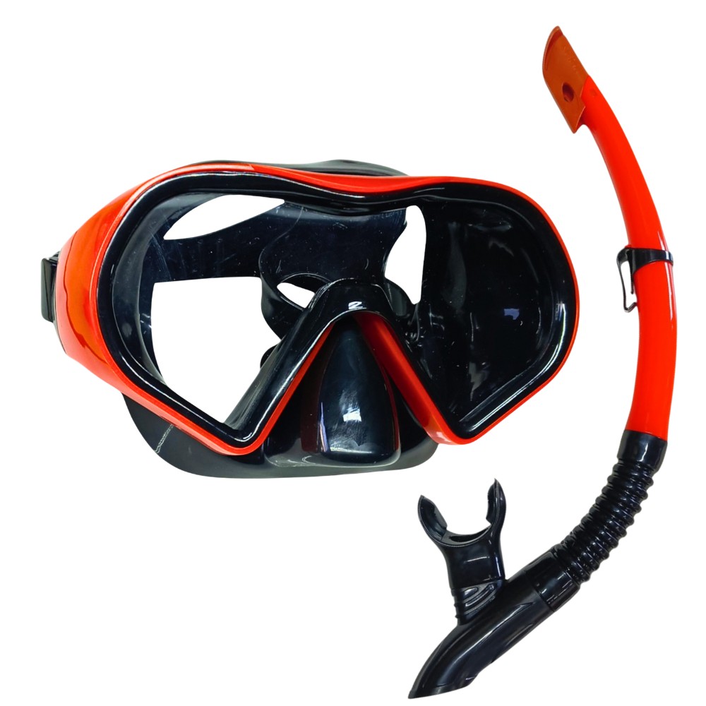 Star Diving Dalış Maskesi ve Snorkel Yetişkin - 51712-KIRMIZI (Lisinya)