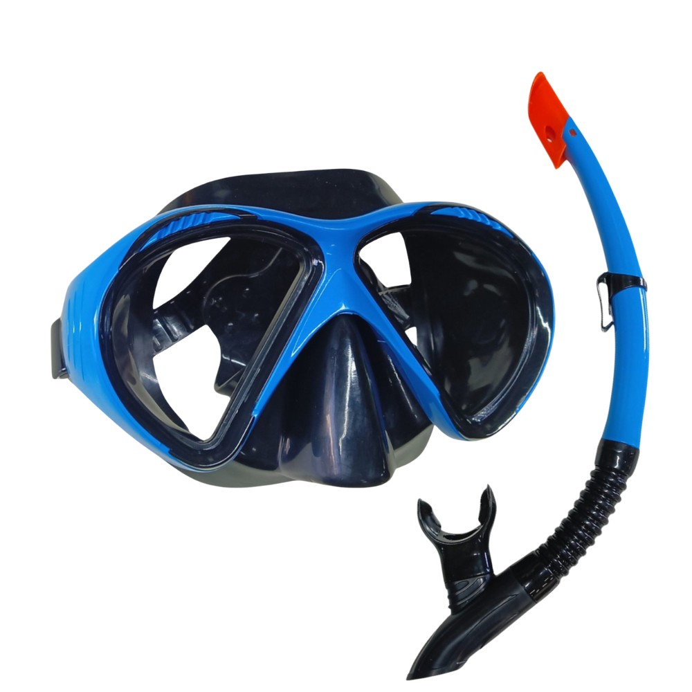 Star Diving Dalış Maskesi ve Snorkel Yetişkin - 51711-MAVİ (Lisinya)