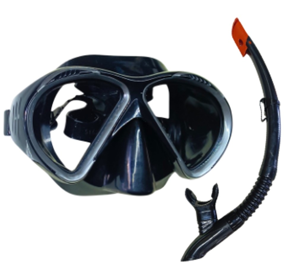 Star Diving Dalış Maskesi ve Snorkel Yetişkin - 51711-SİYAH (Lisinya)