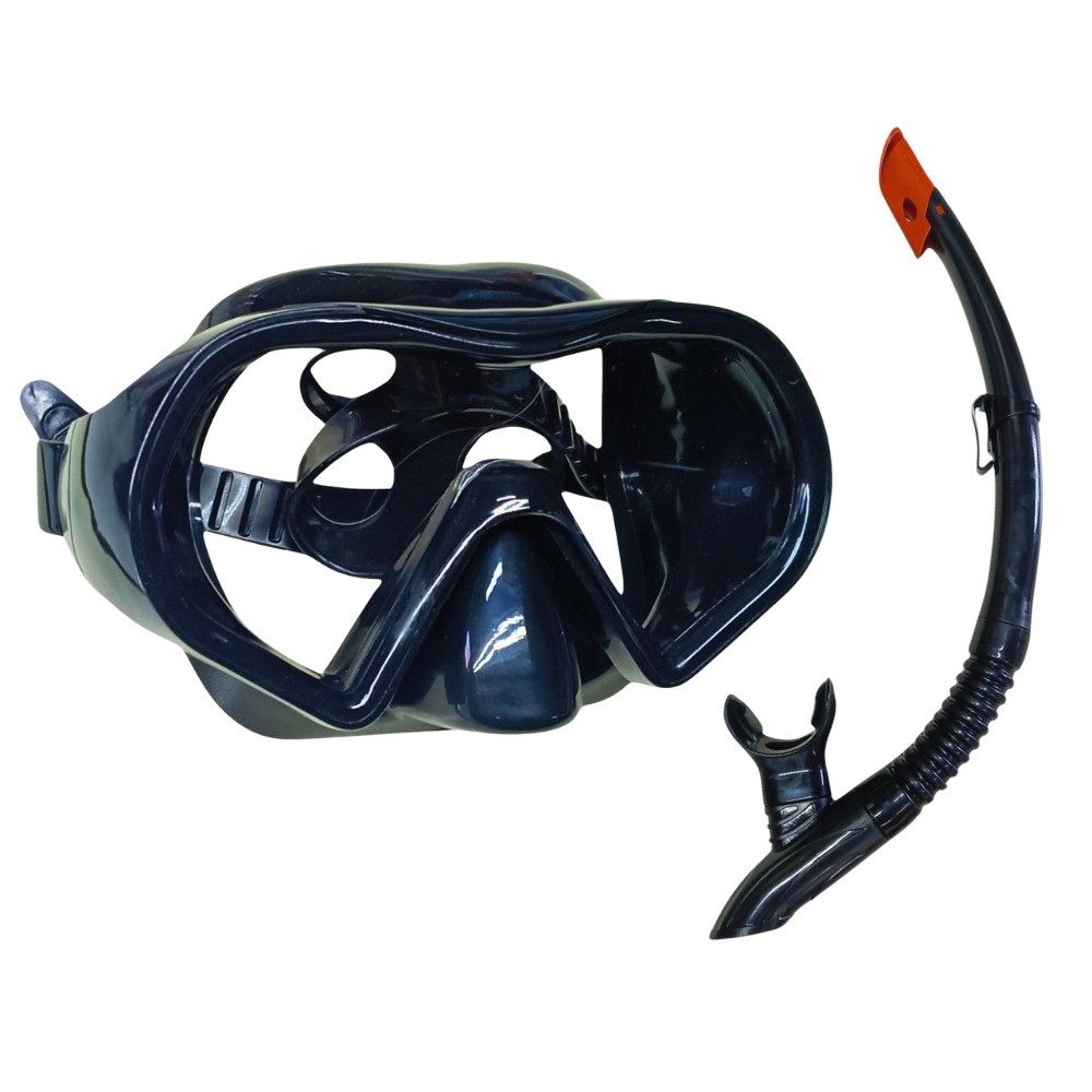 Star Diving Dalış Maskesi ve Snorkel Yetişkin - 51712-SİYAH (Lisinya)