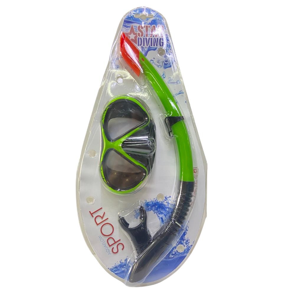 Star Diving Dalış Maskesi ve Snorkel Yetişkin - 51711-YEŞİL (Lisinya)