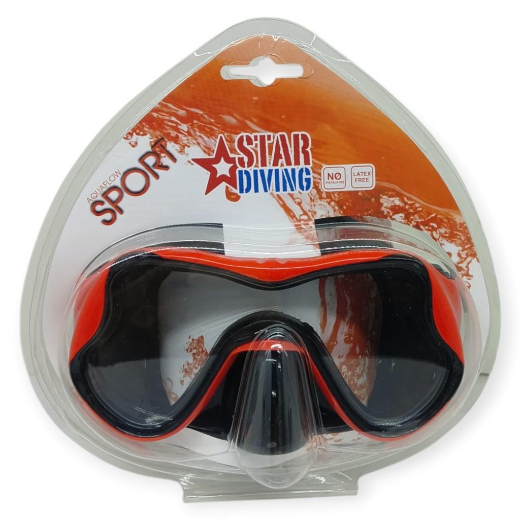 Star Diving Dalış Maskesi Yetişkin - 51704-KIRMIZI (Lisinya)