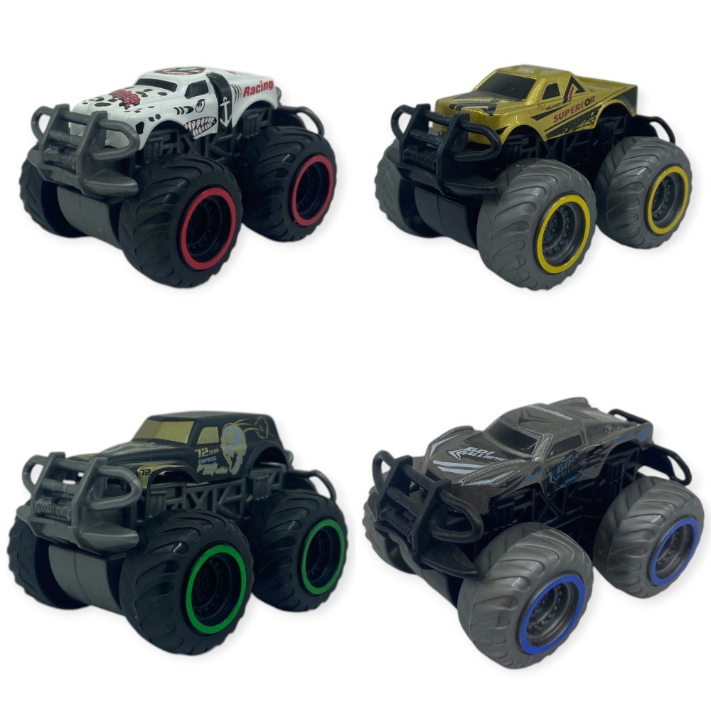 Superior Burst Siyah Renkli Mini Monster Truck - 8 cm Hareketli Tekerlekli Oyuncak Araba (Lisinya)