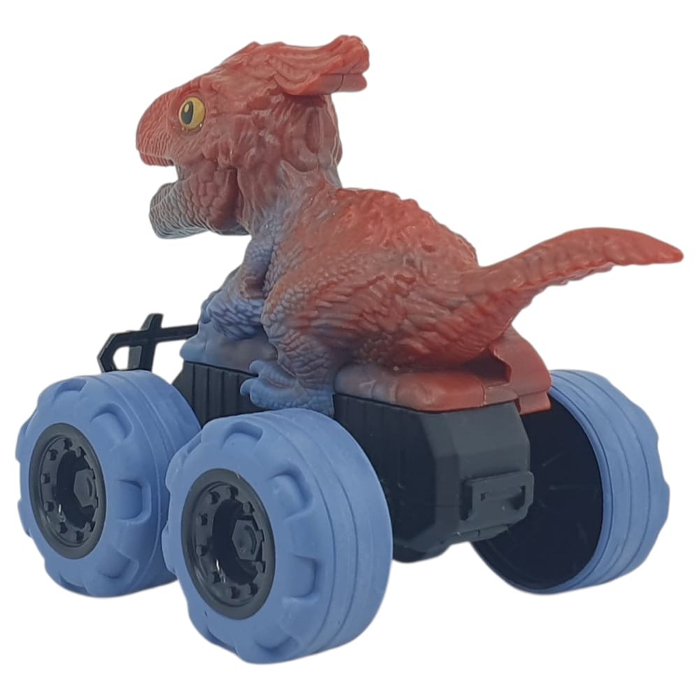 Sürtmeli Dinazor Arabalar 2'li - 12 cm - Stegosaurus & Parasaurolophus  (Lisinya)