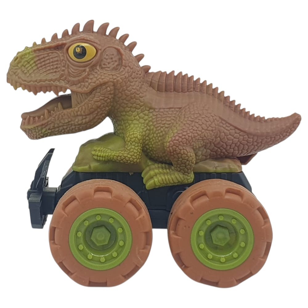 Sürtmeli Dinazor Arabalar 4'lü - 12 cm - Triceratops & Stegosaurus & Triceratops & Parasaurolophus (Lisinya)