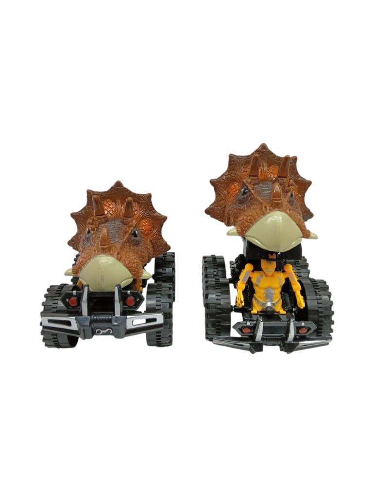Sürtmeli Dinazor Robota Dönüşen Araba 14 Cm - Kahverengi (Lisinya)