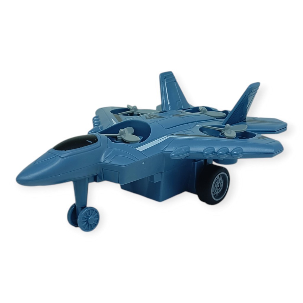 Sürtmeli Döner 4 Pervaneli Uçak - Mavi (Lisinya)