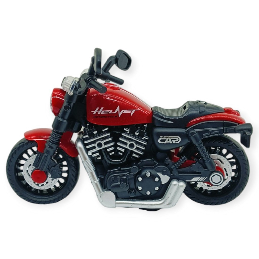 Sürtmeli Işıklı Sesli Chopper Motor Kırmızı 15cm (Lisinya) Sürtmeli Işıklı Sesli Chopper Motor Kırmızı 15cm (Lisinya)