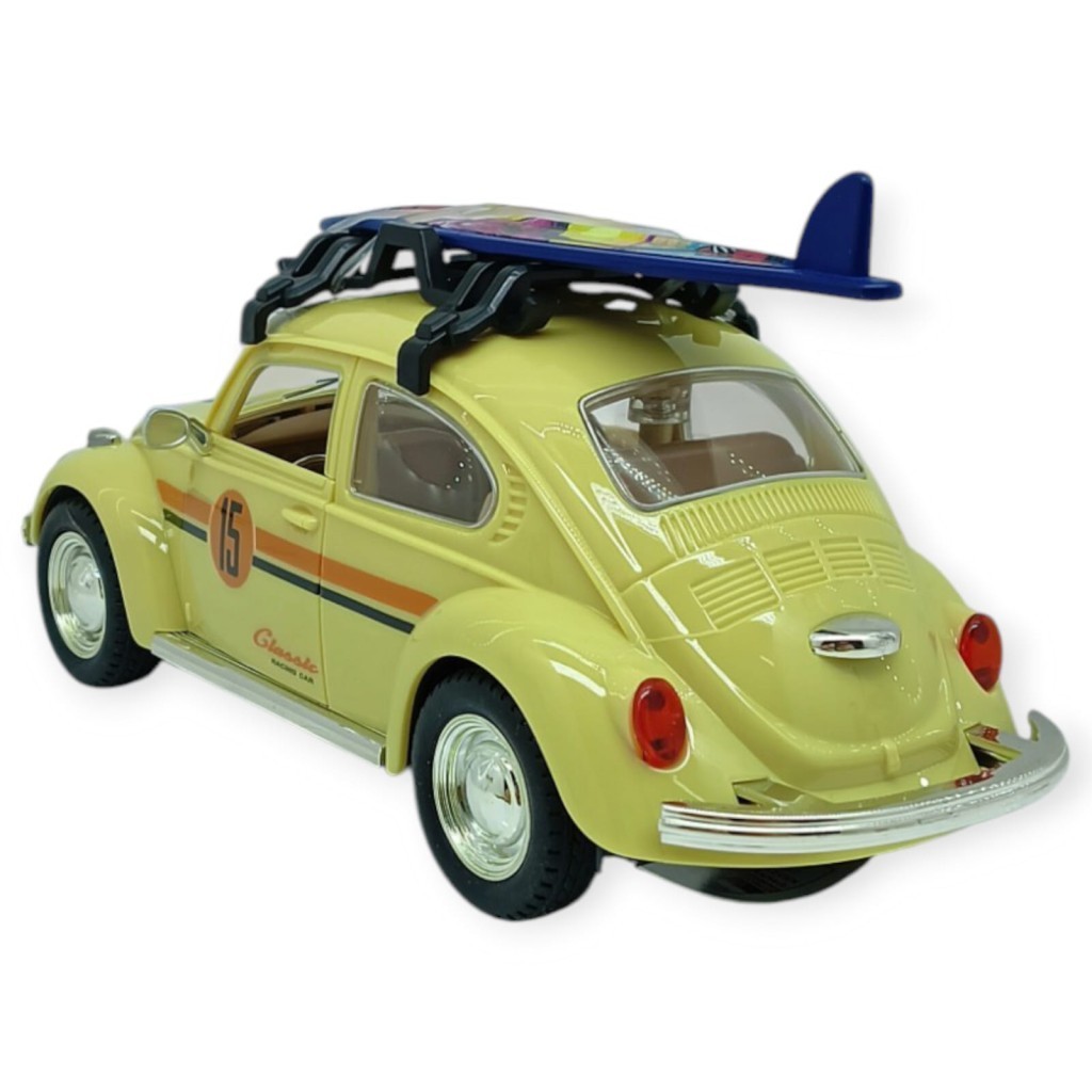 Tatil Serisi - Sesli Işıklı Vosvos Araba 18 cm - Bej (Lisinya)