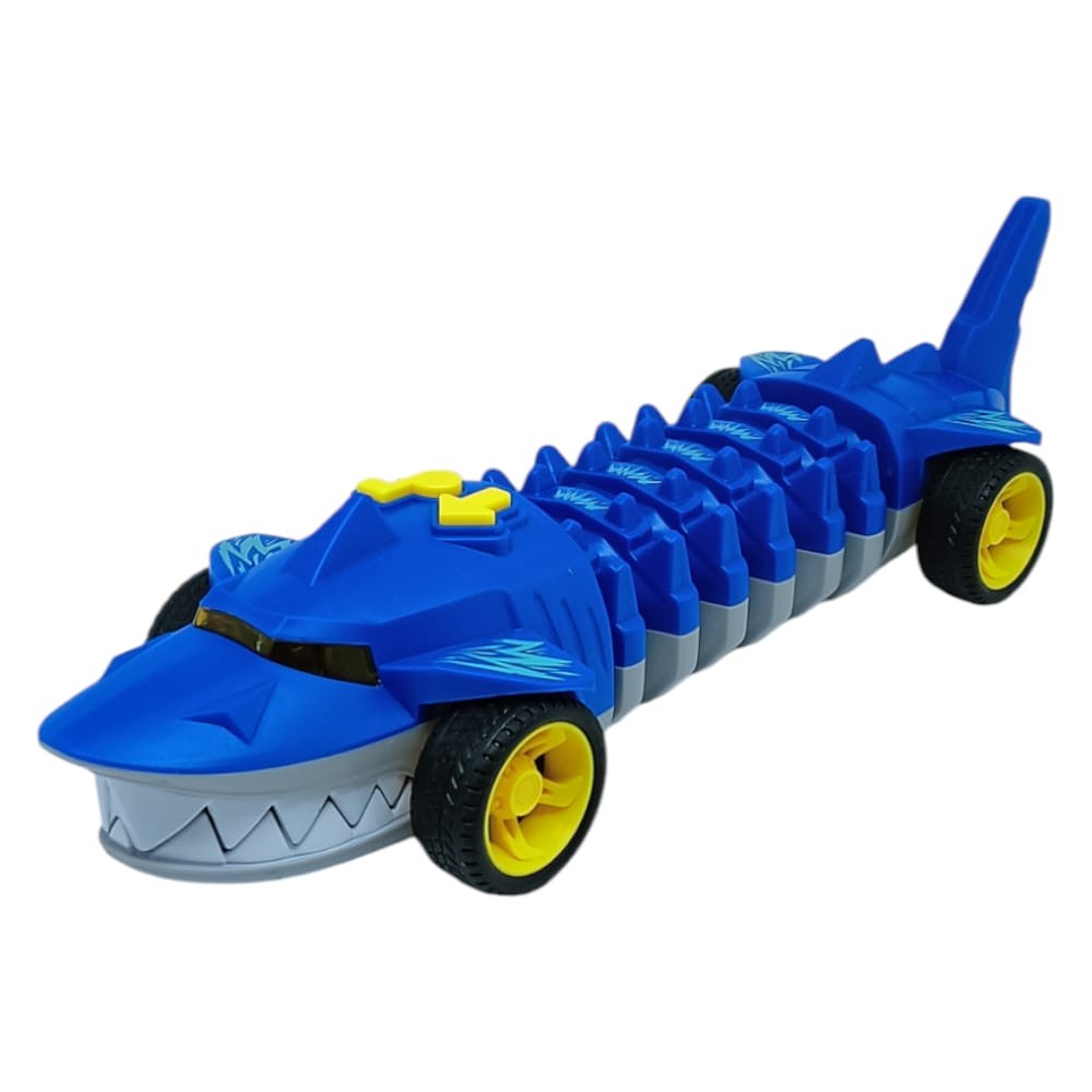 Köpekbalığı Araba - Otomatik Hareketli Sesli Işıklı 32 cm - Mavi Köpekbalığı (Lisinya)