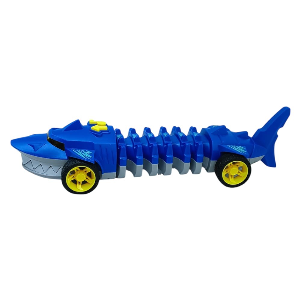 Köpekbalığı Araba - Otomatik Hareketli Sesli Işıklı 32 cm - Mavi Köpekbalığı (Lisinya)