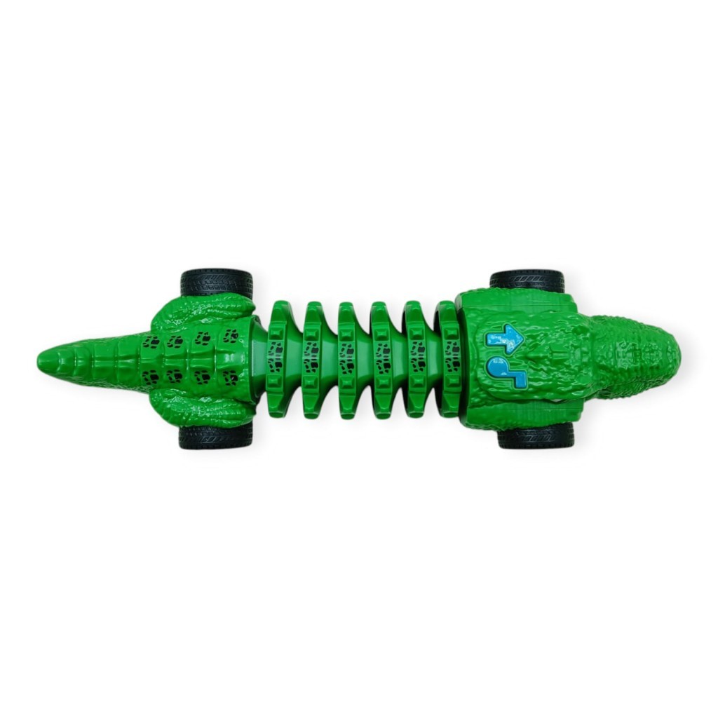 Timsah Araba - Otomatik Hareketli Sesli Işıklı 32 cm - Yeşil Gerçekçi Timsah (Lisinya)