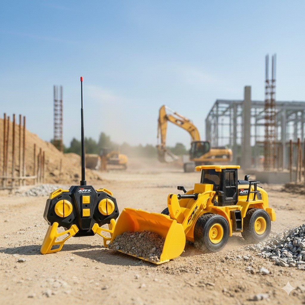 Uzaktan Kumandalı Şarjlı İş Makinası 1:24 40 Mhz  - Kepçe (Lisinya)