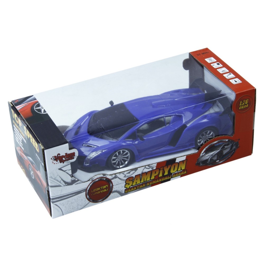 Uzaktan Kumandalı Spor Araba - 699-195 - Mavi (Lisinya)
