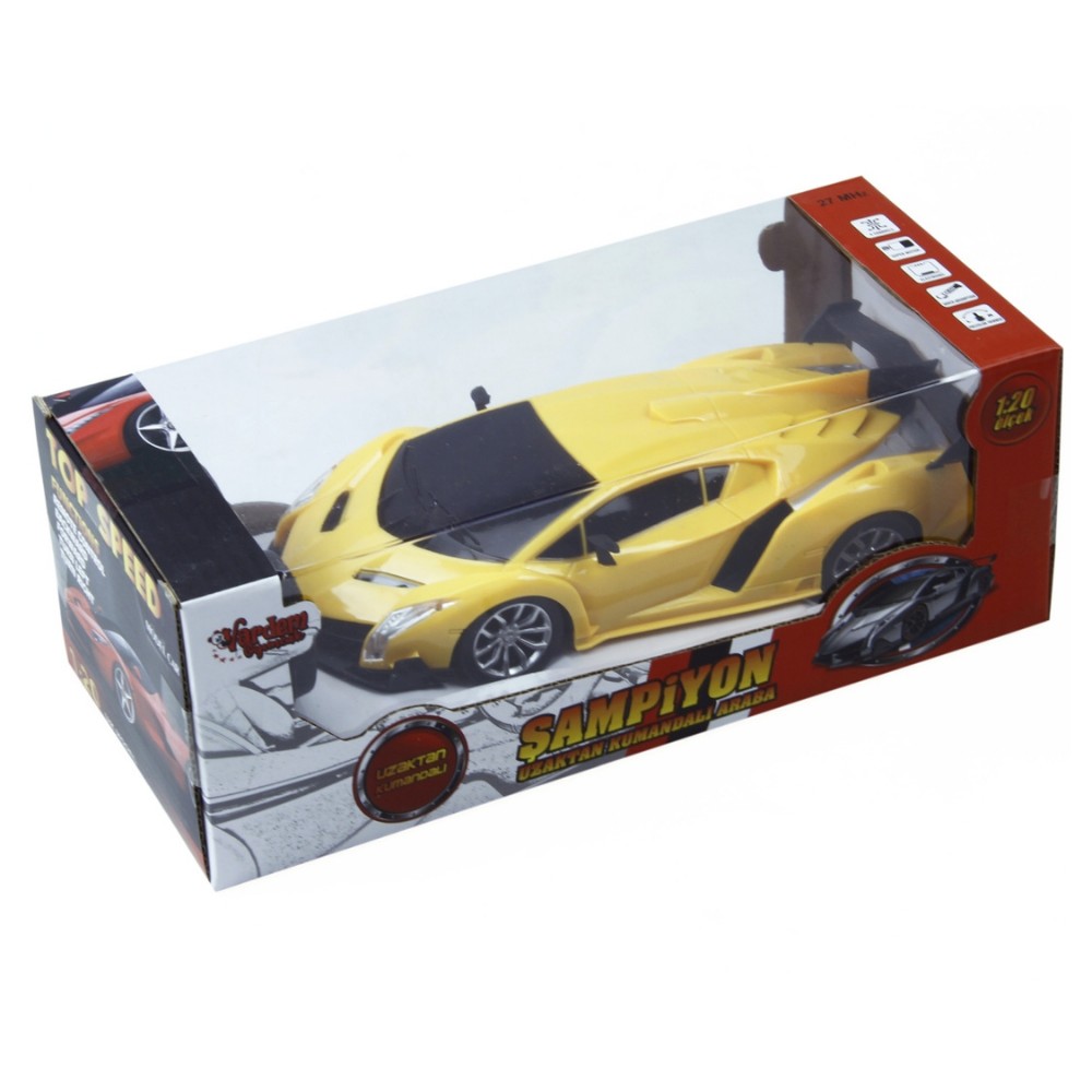 Uzaktan Kumandalı Spor Araba - 699-195 - Sarı (Lisinya)