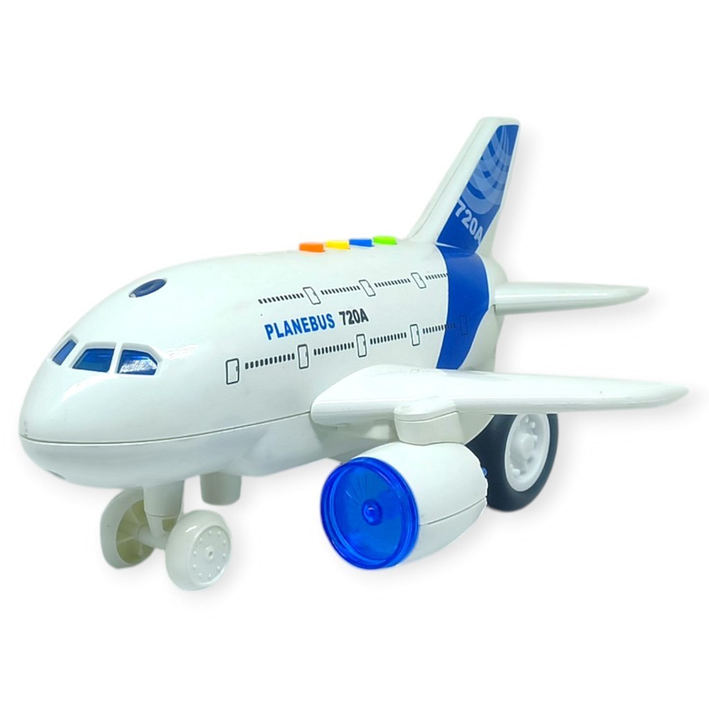 Büyük Boy Sesli Işıklı Yolcu Uçak Sürtmeli 25 cm (Lisinya)
