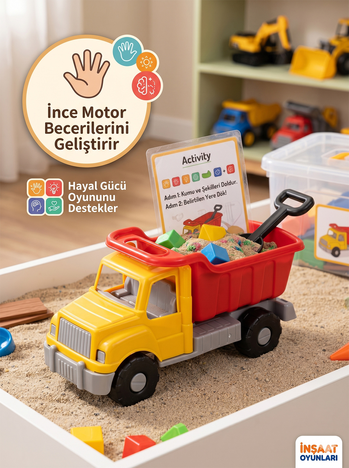 Ketsan Sağlam Plastik Oyuncak Damperli Kamyon & Kürek (Lisinya) Ketsan Sağlam Plastik Oyuncak Damperli Kamyon & Kürek (Lisinya)