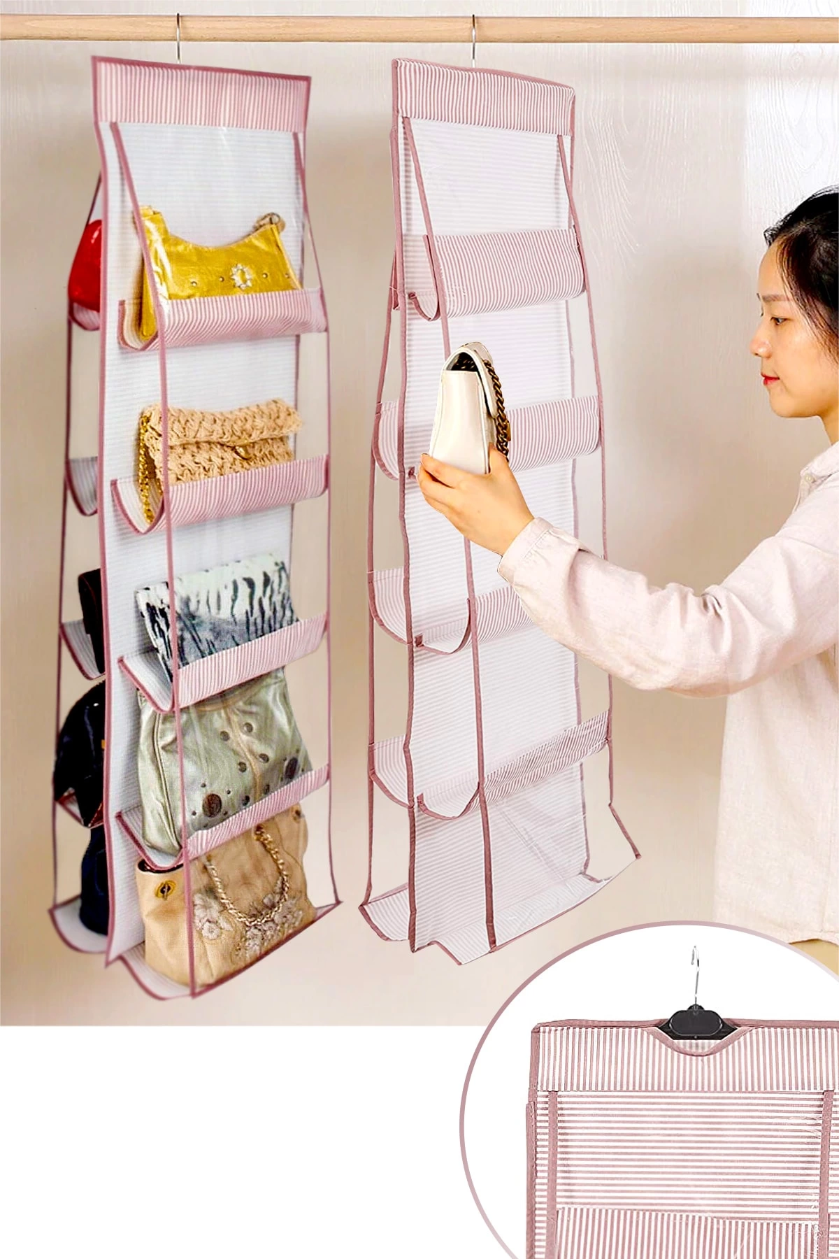 10 Gözlü Çanta Askılığı Dolap İçi Düzenleyici Organizer Askılı Çantalık ( Lisinya ) 10 Gözlü Çanta Askılığı Dolap İçi Düzenleyici Organizer Askılı Çantalık ( Lisinya )