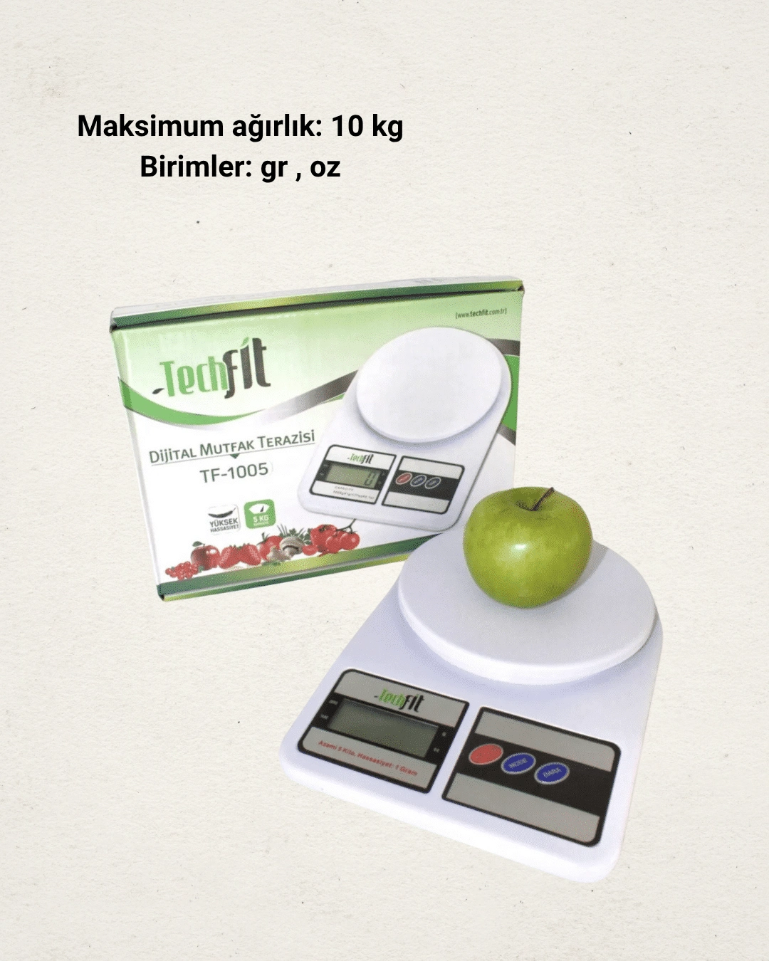 10 Kg Kapasiteli Lcd Ekranlı Dijital Mutfak Tartıs ( Lisinya )