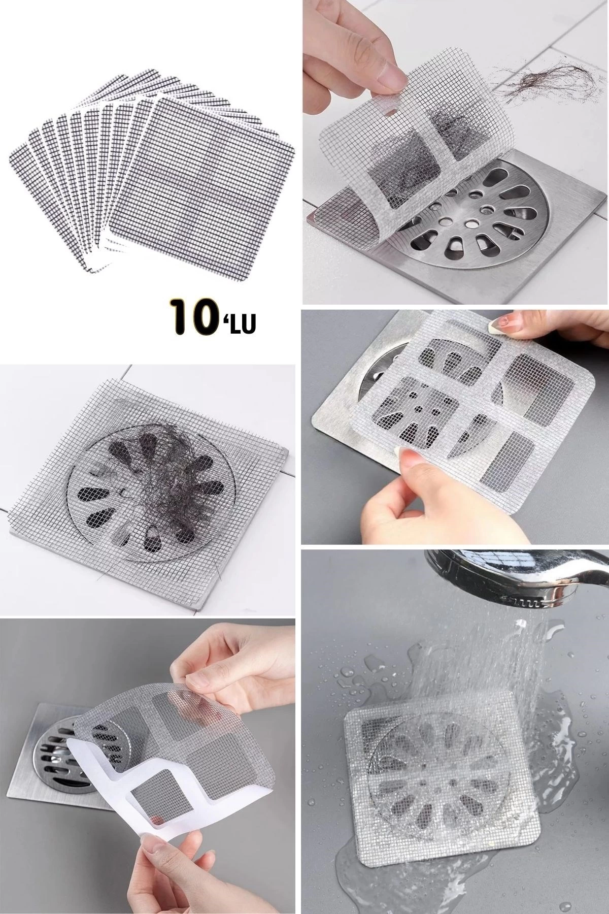 10'lu Banyo Ve Mıutfak Lavabo Koku Önleyici Ve Haşere Böcek Önleyici Gider Filtresi ( Lisinya ) 10'lu Banyo Ve Mıutfak Lavabo Koku Önleyici Ve Haşere Böcek Önleyici Gider Filtresi ( Lisinya )