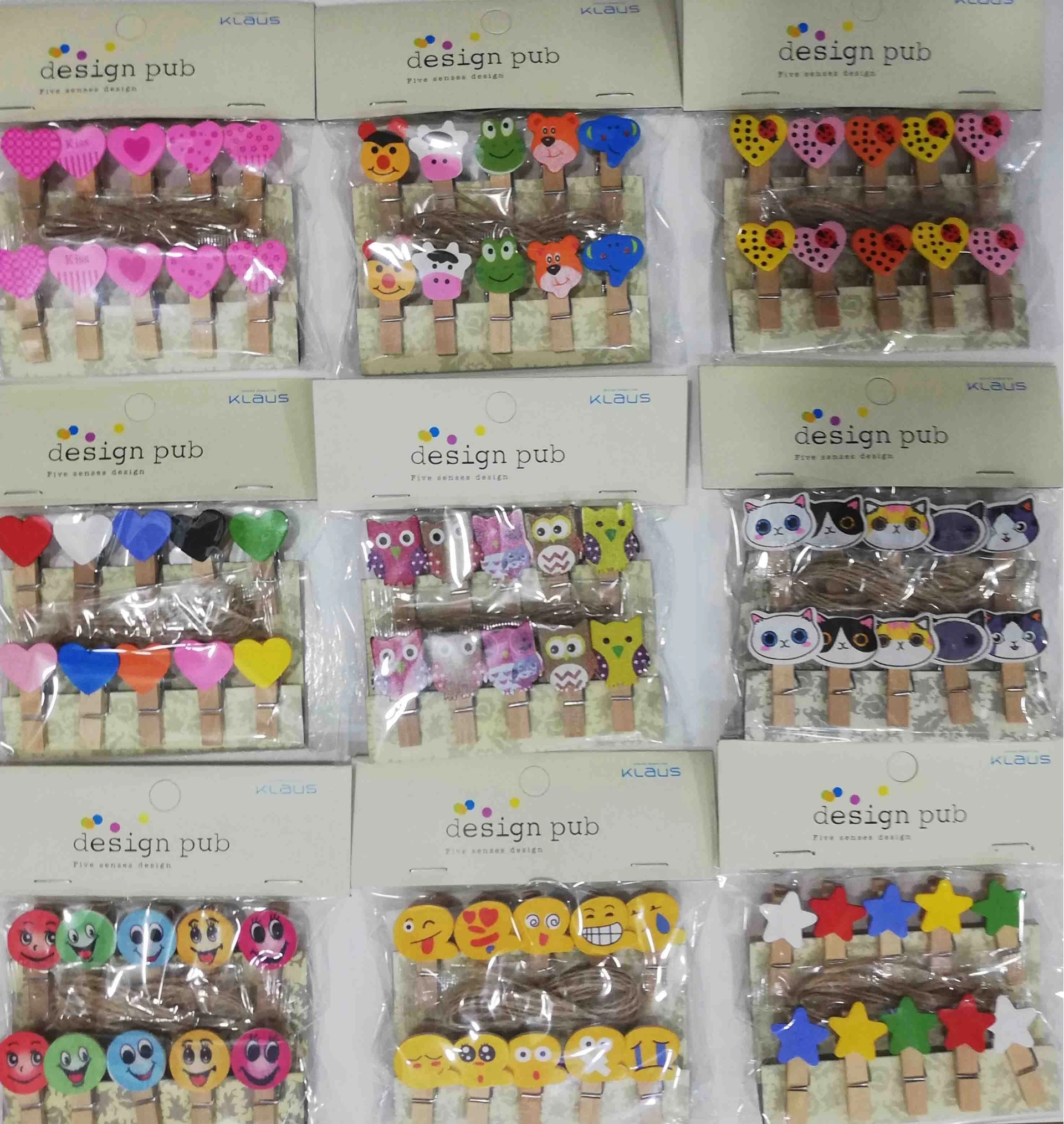10'lu Şekilli Ahşap Mandallar 3.5cm (10'lu Set-10 Paket) ( Lisinya )