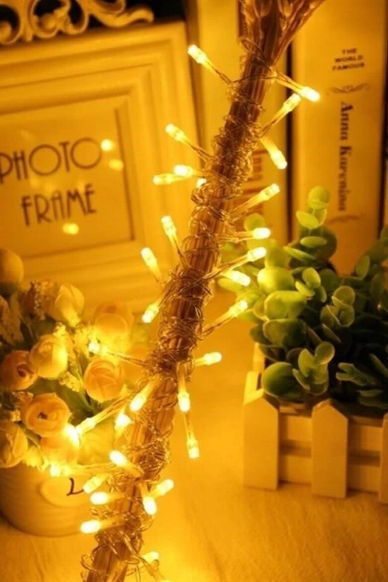 10 Metre 100 Ledli 8 Fonksiyonlu Dekoratif Lambader Sarı Lamba ( Lisinya ) 10 Metre 100 Ledli 8 Fonksiyonlu Dekoratif Lambader Sarı Lamba ( Lisinya )
