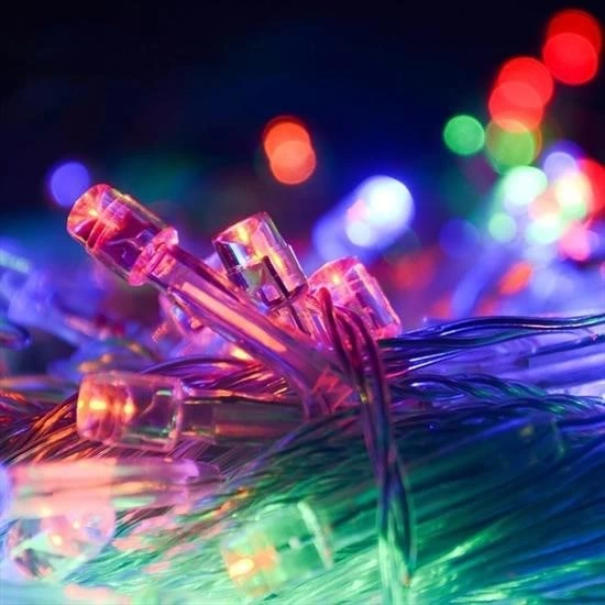 10 Metre 100 Ledli 8 Fonksiyonlu Karışık Renkli Rgb Led Lamba ( Lisinya )