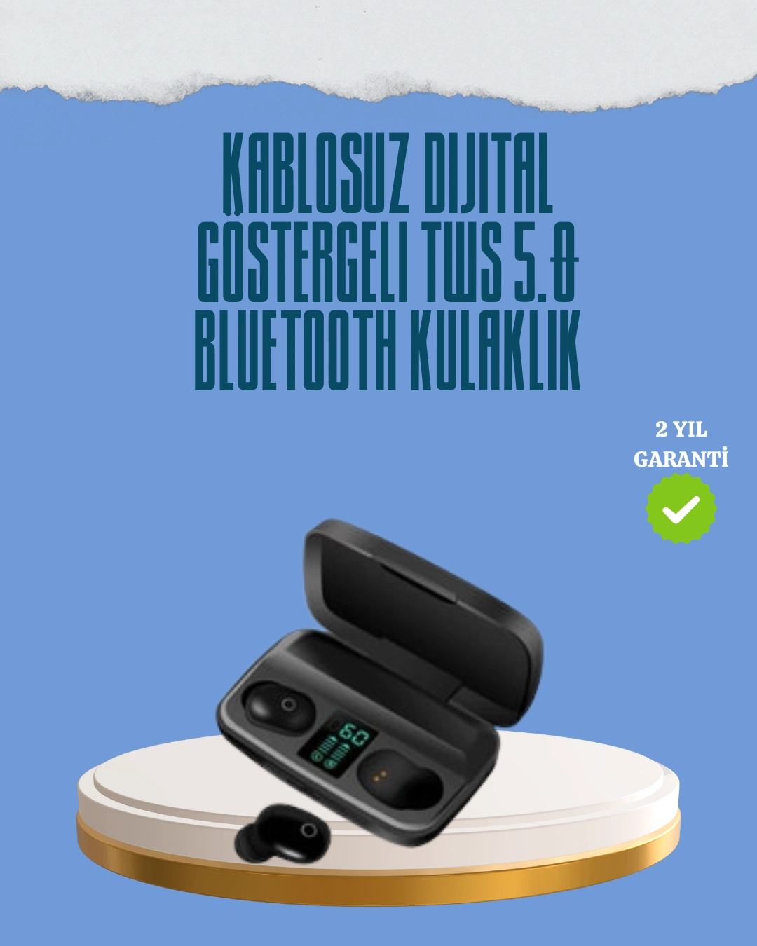 10 Metre Çekim Mesafeli Hafif Tasarımlı Bluetooth Kulaklık Ve Şarj Kutusu Seti ( Lisinya )
