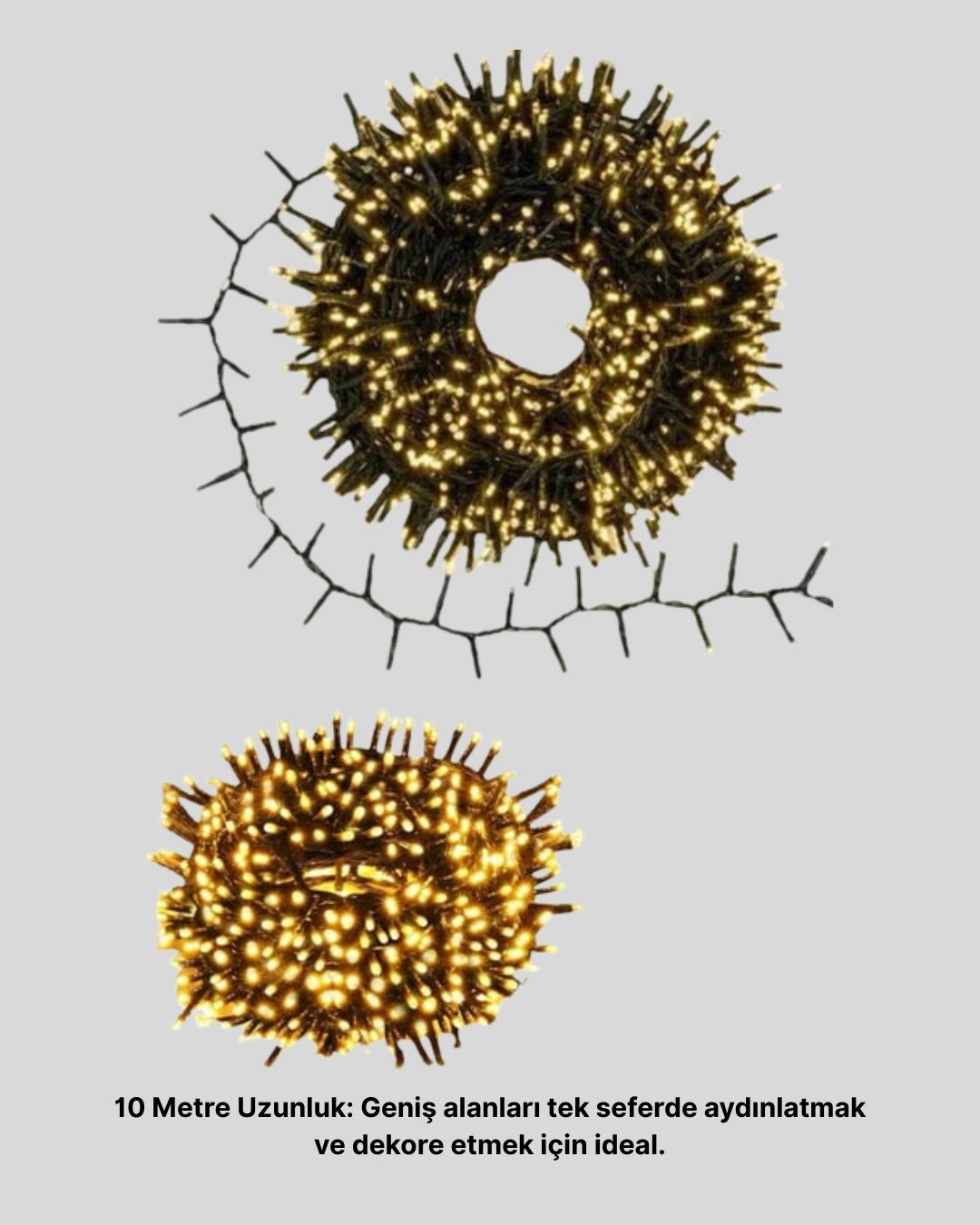 10 Metre Led Işıklı Dekoratif Parti Ve Kutlama Aydınlatması ( Lisinya )