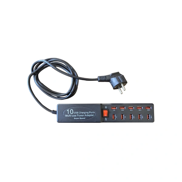10 Portlu Usb Şarj Adaptörü ( Lisinya ) 10 Portlu Usb Şarj Adaptörü ( Lisinya )