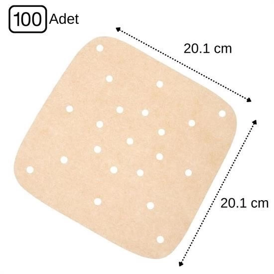 100 Adet Air Fryer Pişirme Kağıdı Tek Kullanımlık Hava Fritöz Yapışmaz Yağlı Kağıt Delikli Model ( Lisinya ) 100 Adet Air Fryer Pişirme Kağıdı Tek Kullanımlık Hava Fritöz Yapışmaz Yağlı Kağıt Delikli Model ( Lisinya )