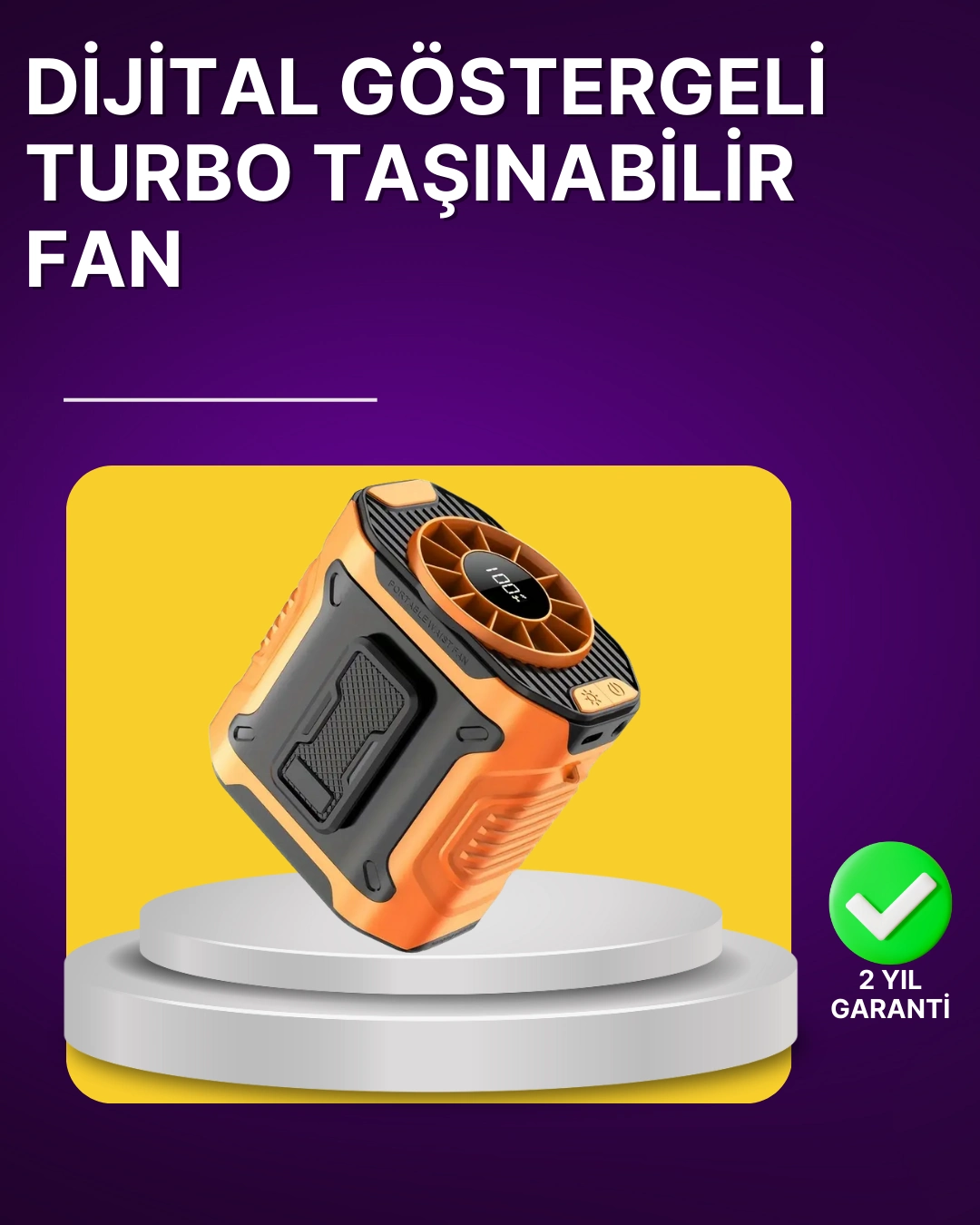 100 Kademeli Hız Ayarlı Taşınabilir Bel Ve Boyun Fanı ( Lisinya )