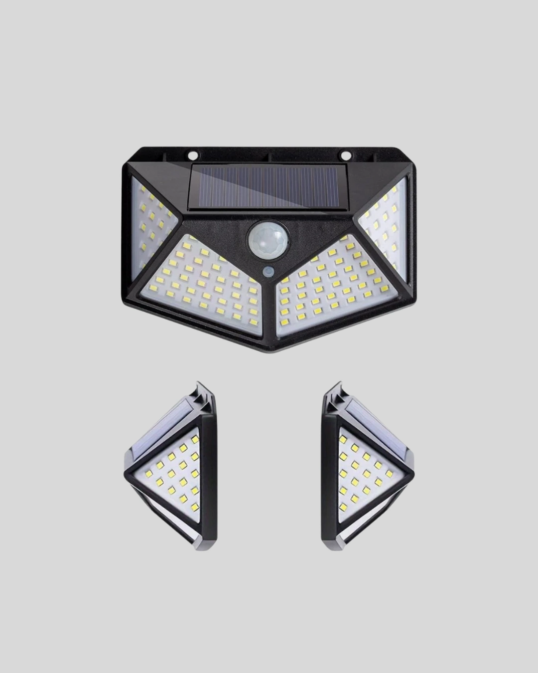 100 Led Solar Lamba Hareket Algılamalı Bahçe Duvar Dış Mekan Aydınlatma ( Lisinya )