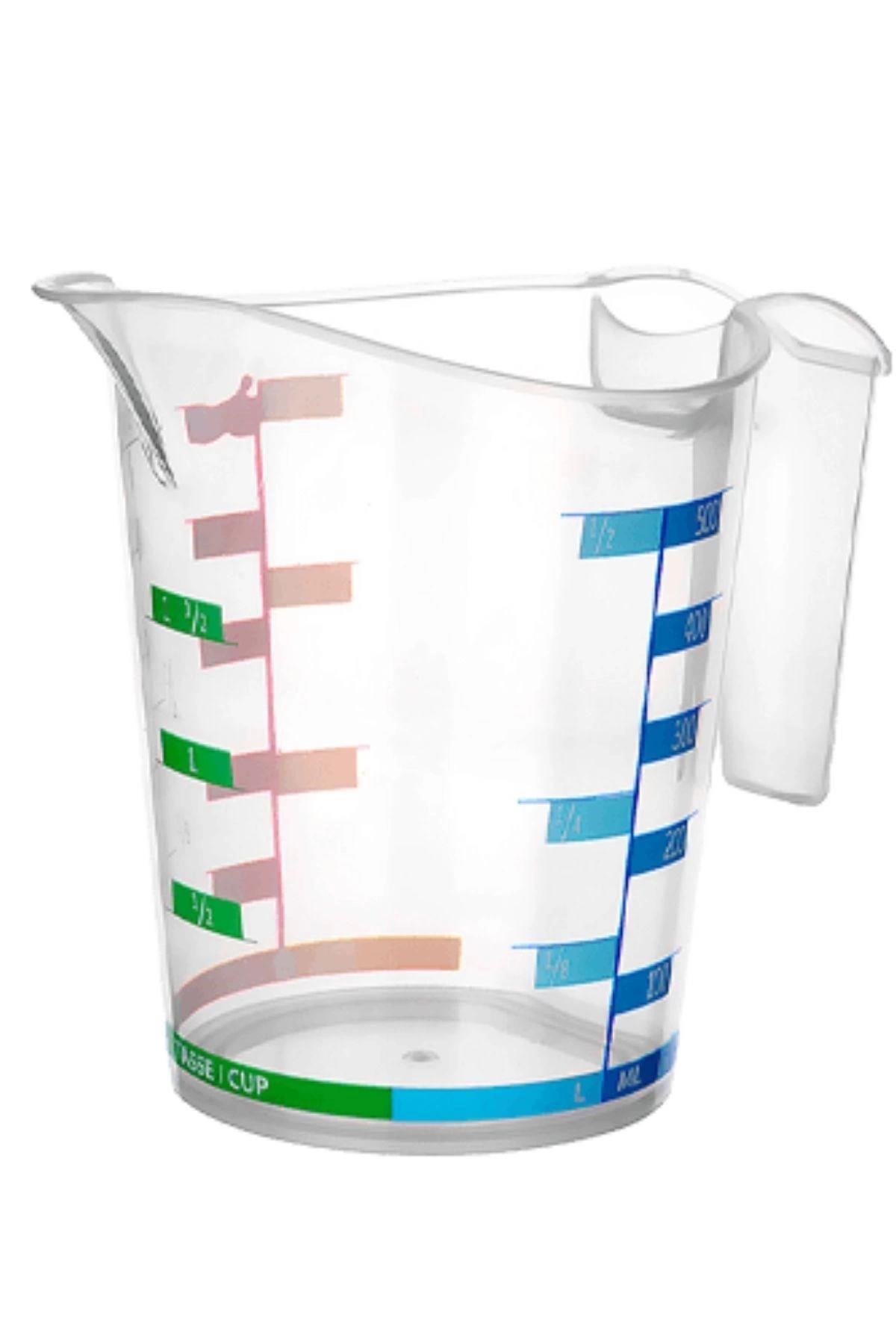 1000 Ml Renkli Dereceli Sert Plastik Mutfak Ölçü Kabı ( Lisinya ) 1000 Ml Renkli Dereceli Sert Plastik Mutfak Ölçü Kabı ( Lisinya )