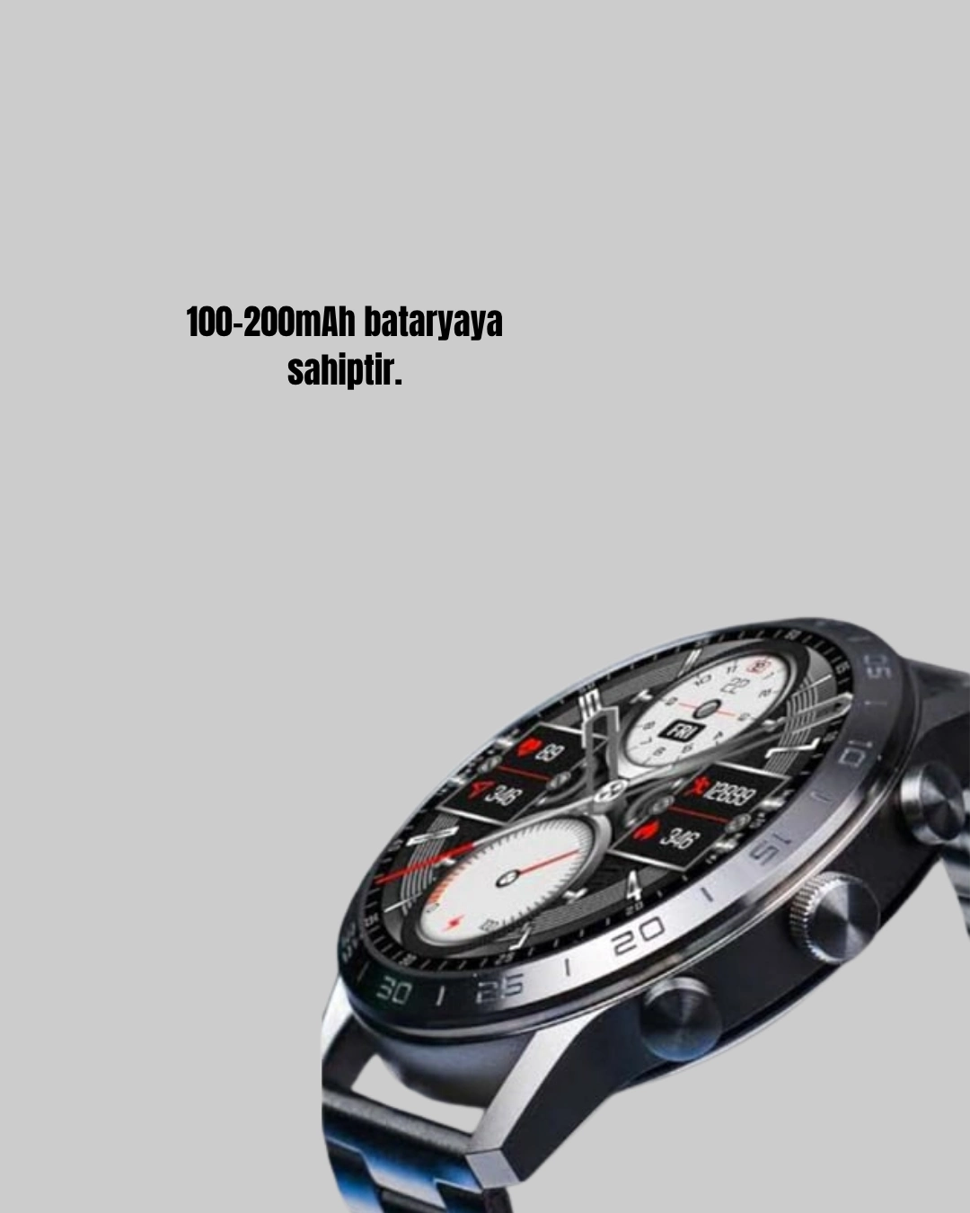 100mah Şarjlı Akıllı Saat – Mesaj Bildirimi, Müzik Kontrolü Ve Ergonomik Tasarım ( Lisinya )