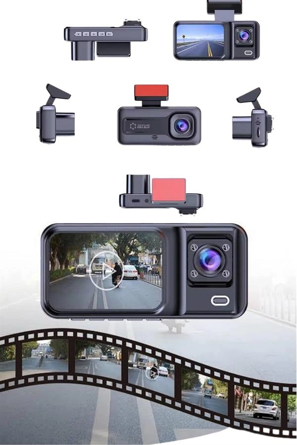 1080p 3 Lensli Kablosuz Araç İçi Kameralı Ekran Dvr Kaydedici Gece Görüşlü ( Lisinya ) 1080p 3 Lensli Kablosuz Araç İçi Kameralı Ekran Dvr Kaydedici Gece Görüşlü ( Lisinya )