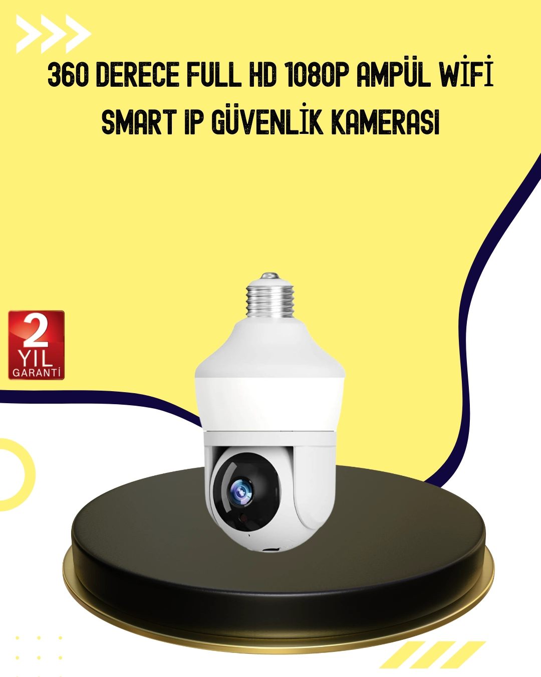 1080p Görüntü Kaliteli Wi-fi Ampul Tipi Güvenlik Kamerası ( Lisinya )