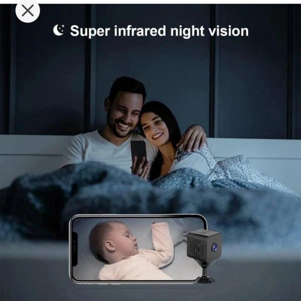 Akıllı Mini Kamera 1080P HD WiFi Mobil Uygulamalı Şarjlı Gece Görüşlü Çift Yönlü Ses Kart Destekli ( Lisinya )