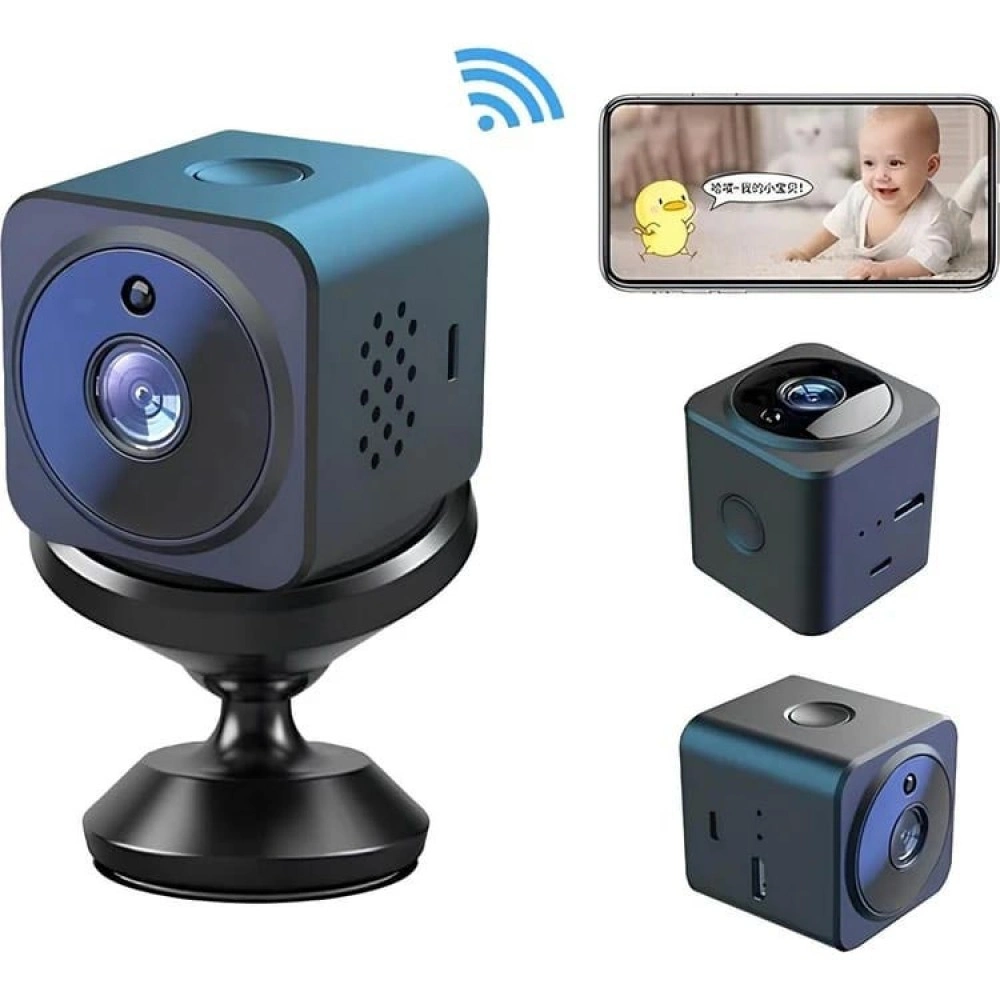 Akıllı Mini Kamera 1080P HD WiFi Mobil Uygulamalı Şarjlı Gece Görüşlü Çift Yönlü Ses Kart Destekli ( Lisinya )