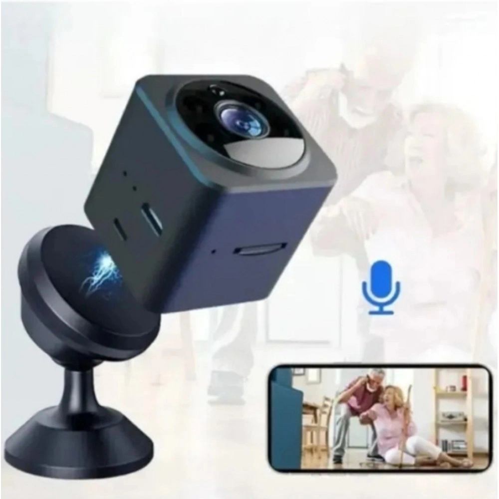 Akıllı Mini Kamera 1080P HD WiFi Mobil Uygulamalı Şarjlı Gece Görüşlü Çift Yönlü Ses Kart Destekli ( Lisinya )